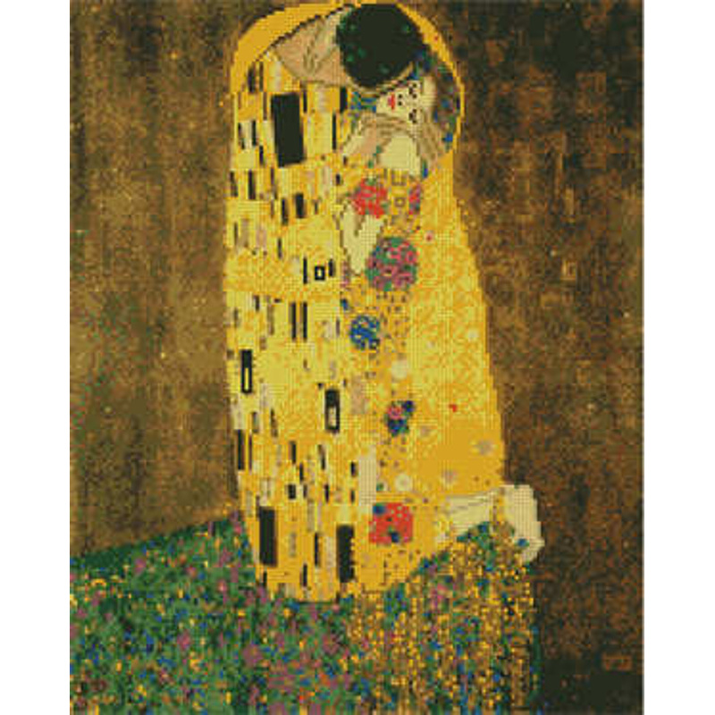 Diamond painting Strateg PREMIUM Gustav Klimt Kiss size 40х50 sm (L-069)