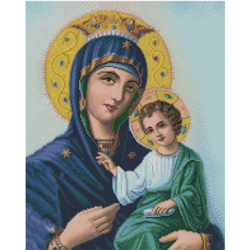 Diamond painting Strateg PREMIUM Iversk Mother of God size 40х50 sm (L-150)