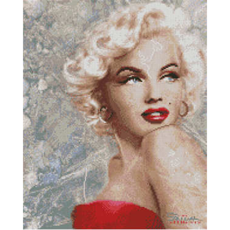 Алмазна картина Strateg ПРЕМІУМ Неймовірна Монро 