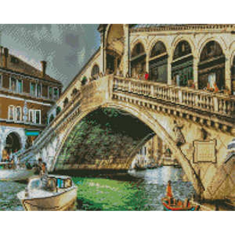 Алмазна картина Strateg ПРЕМІУМ Неймовірна Венеція розміром 40х50 см (L-412)