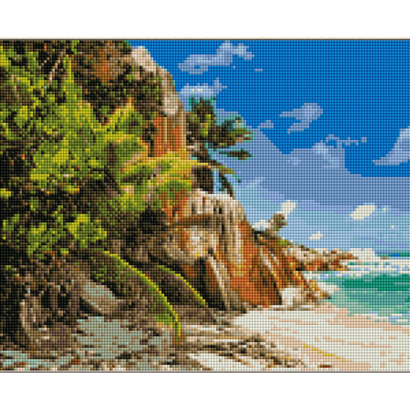 Diamantmosaik Strateg PREMIUM Wild Beach Größe 30x40 cm (KB082)