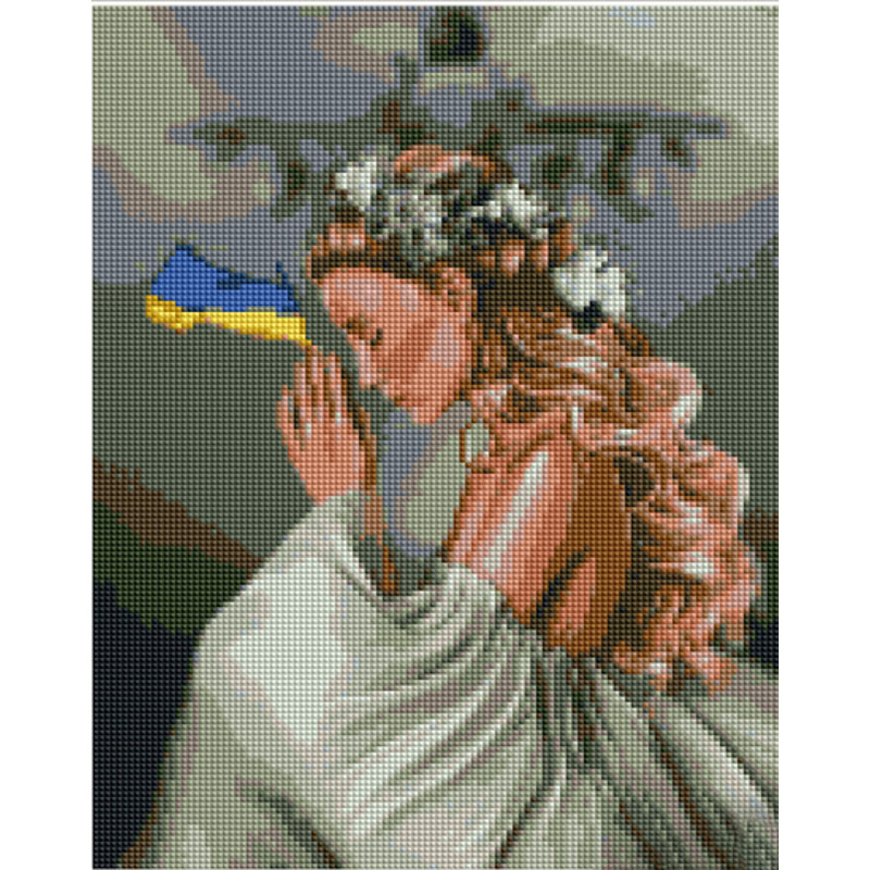 Diamantmosaik Strateg PREMIUM Gebet für die Ukraine Größe 30x40 cm (KB100)