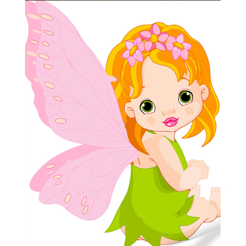 Paint by number Strateg PREMIUM Little fairy with varnish size 30x40 cm (SS6683)