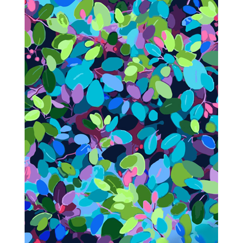 Paint by number Strateg PREMIUM Multi-colored leaves with varnish and with an increase in size 40x50 cm (GS1509)