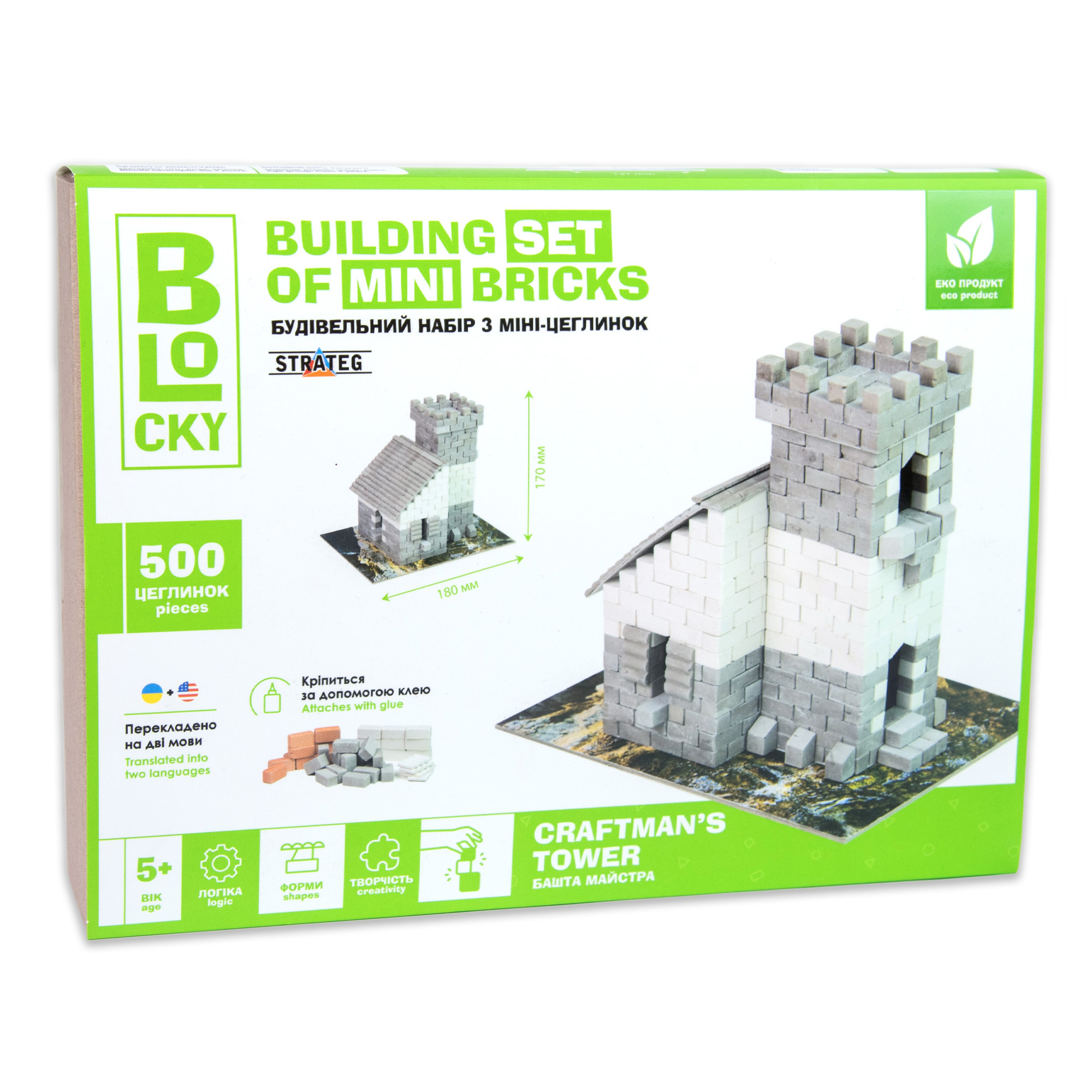 Building set for creativity from mini-bricks BLOCKY Master's Tower Strateg (31008)