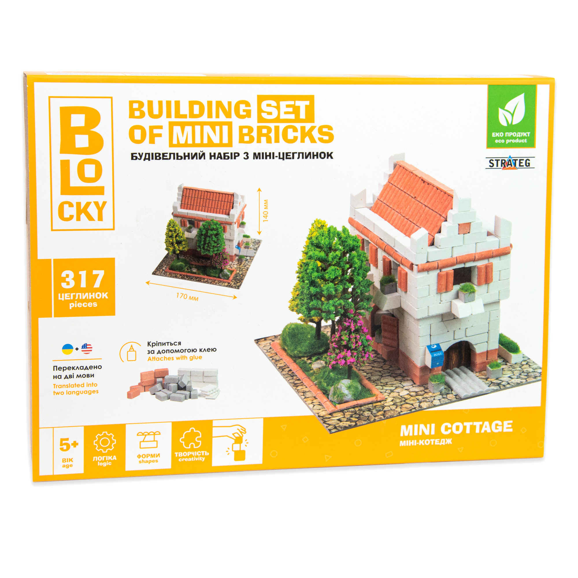 Building set for creativity from mini-bricks BLOCKY Mini-Cottage Strateg (31002)