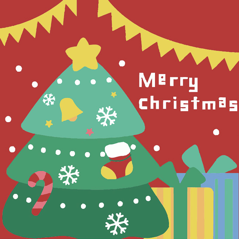 Malen nach Zahlen Strateg Weihnachtsbaum Größe 20x20 cm (HH51260)
