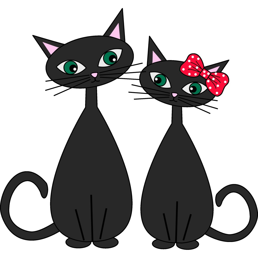Картина за номерами Strateg ПРЕМІУМ Кохання чорних котів з лаком та з рівнем розміром 30х30 см (ES165)