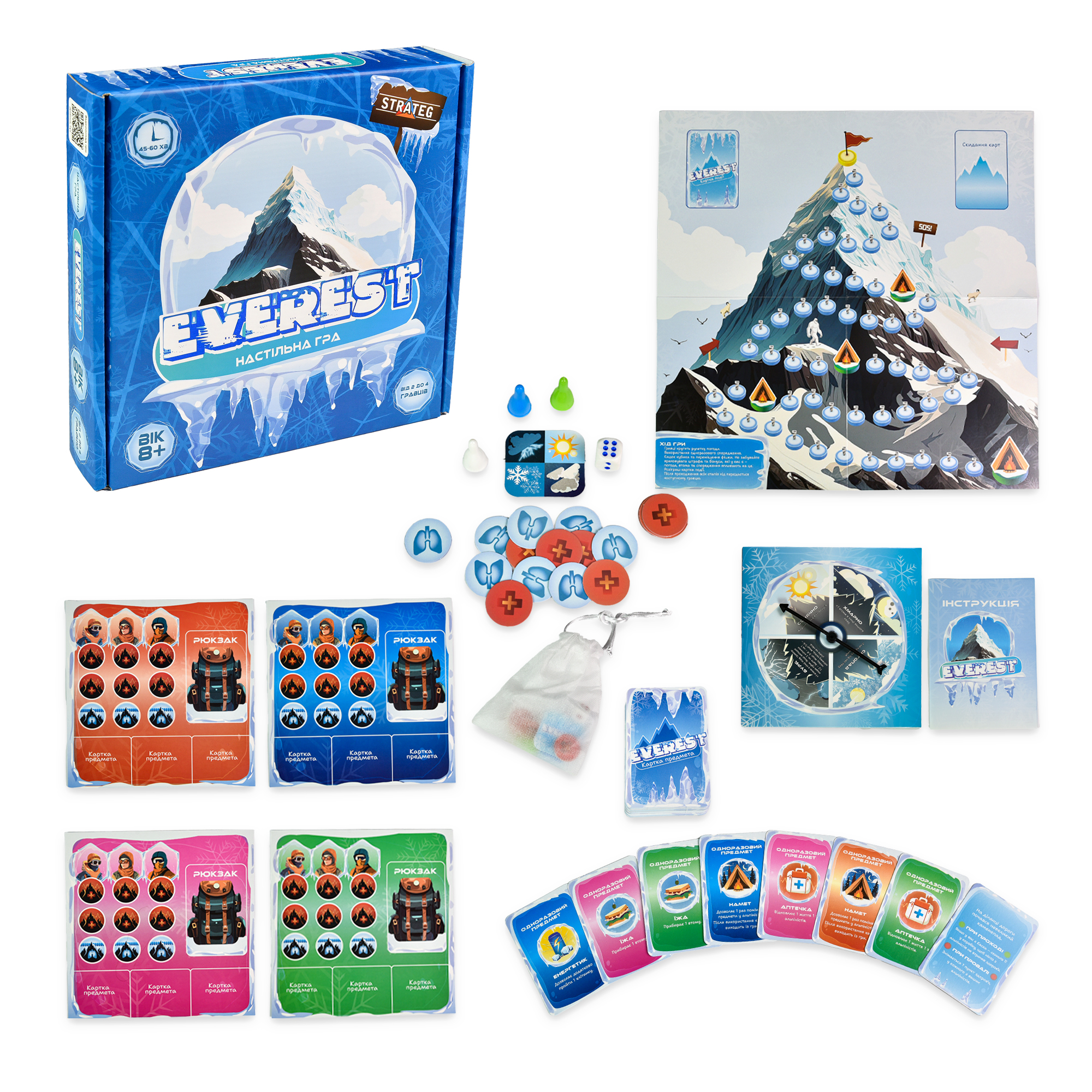 Настольная игра Strateg EVEREST на украинском языке (30417)