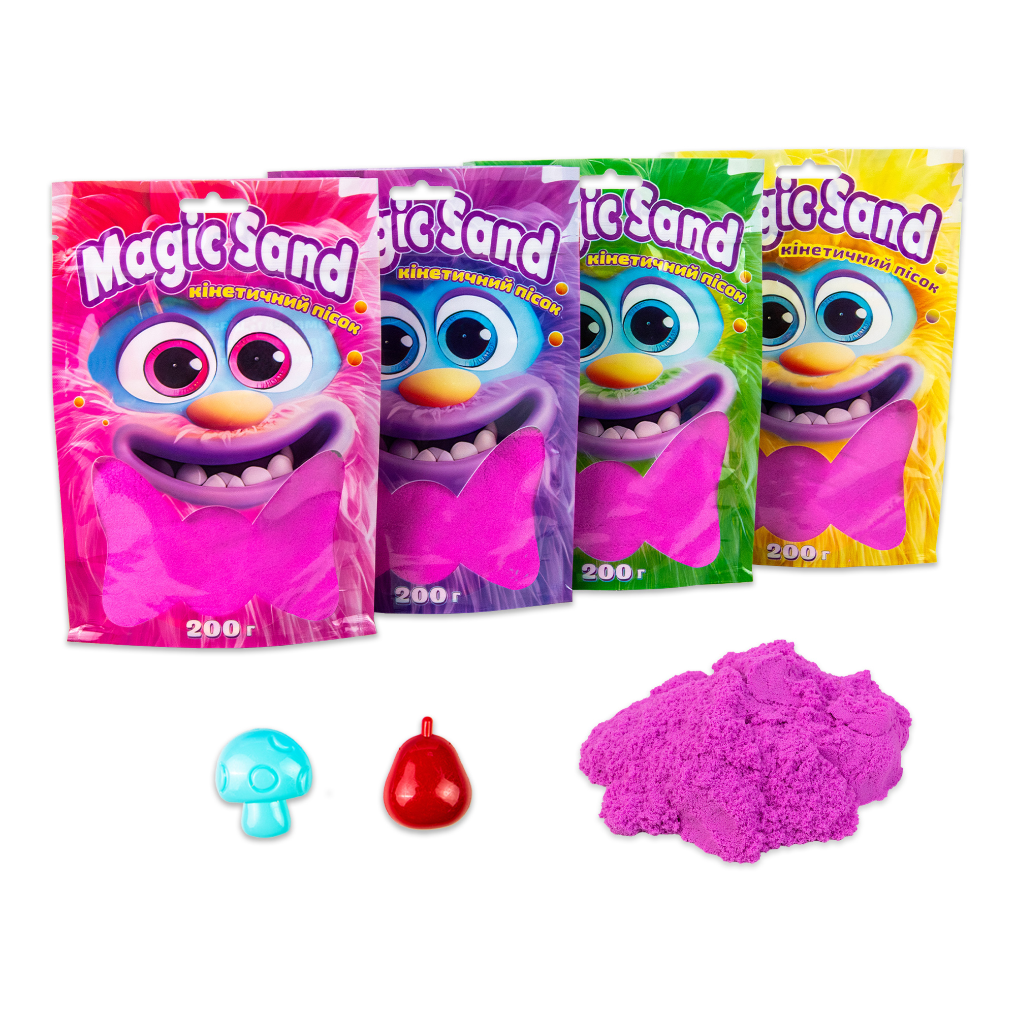 Кинетический песок Strateg Magic sand в пакете 39401-4 фиолетовый, 0,200 кг