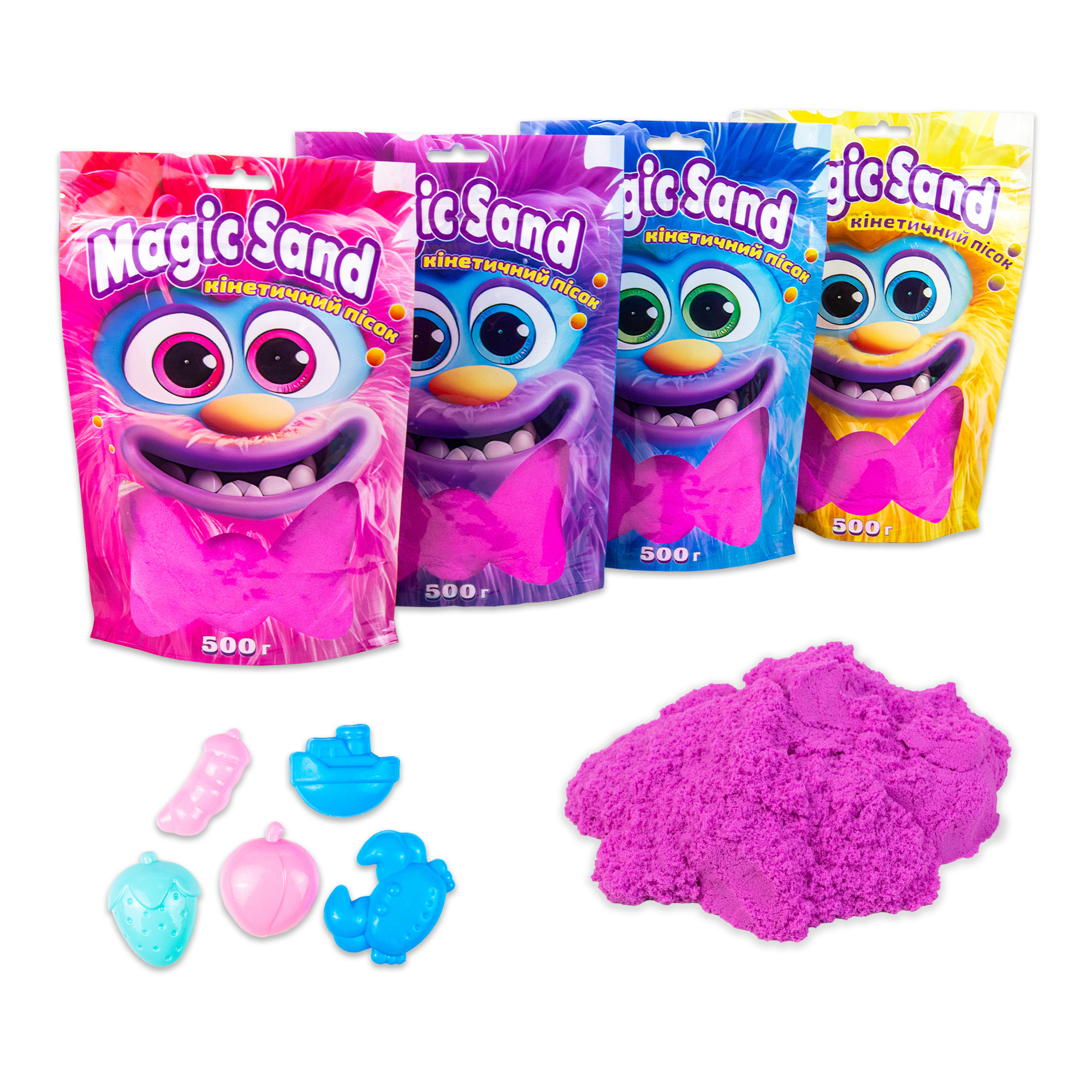 Кинетический песок Strateg Magic sand в пакете 39403-4 фиолетовый, 0,500 кг