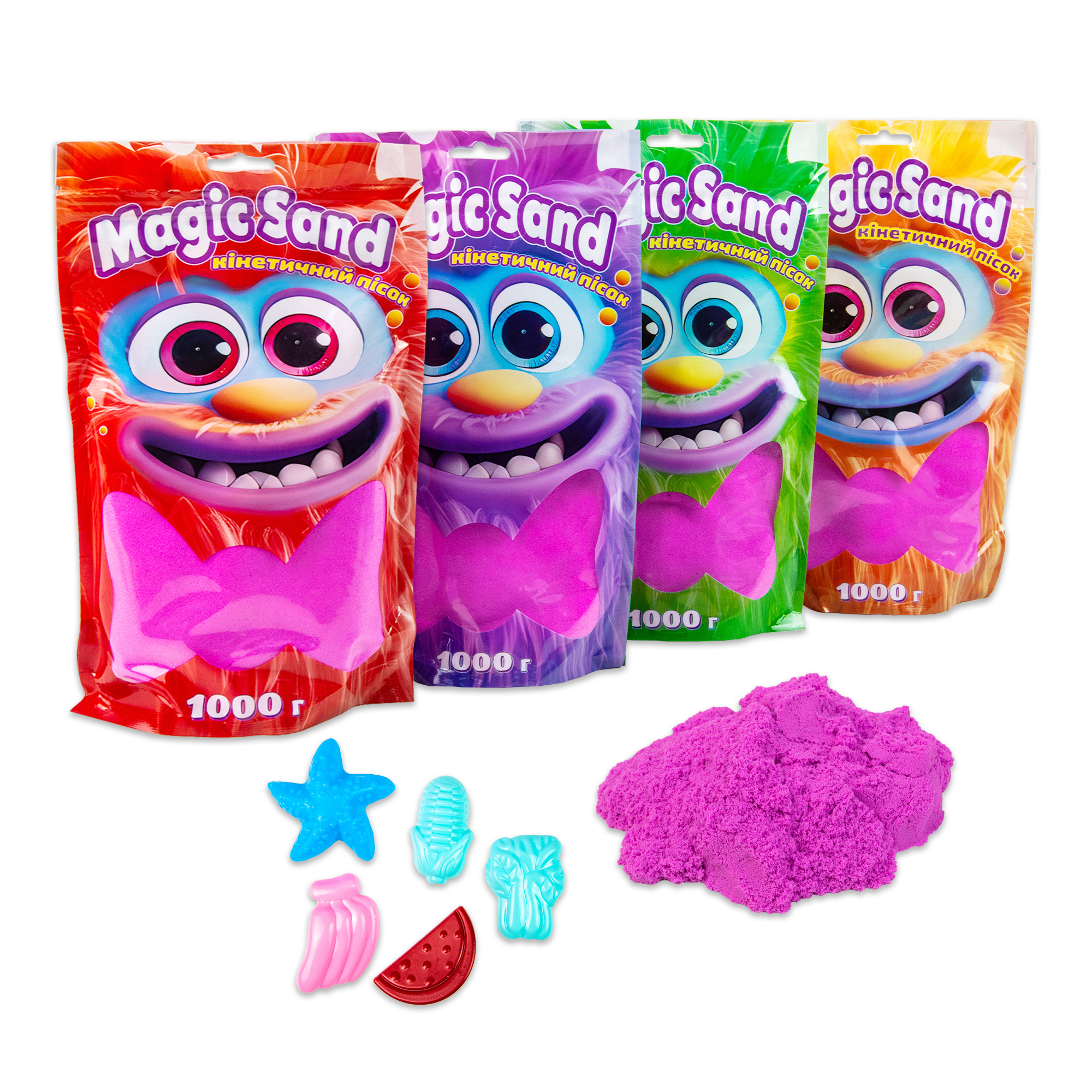 Кінетичний пісок Strateg Magic sand в пакеті 39404-4 фіолетовий, 1 кг
