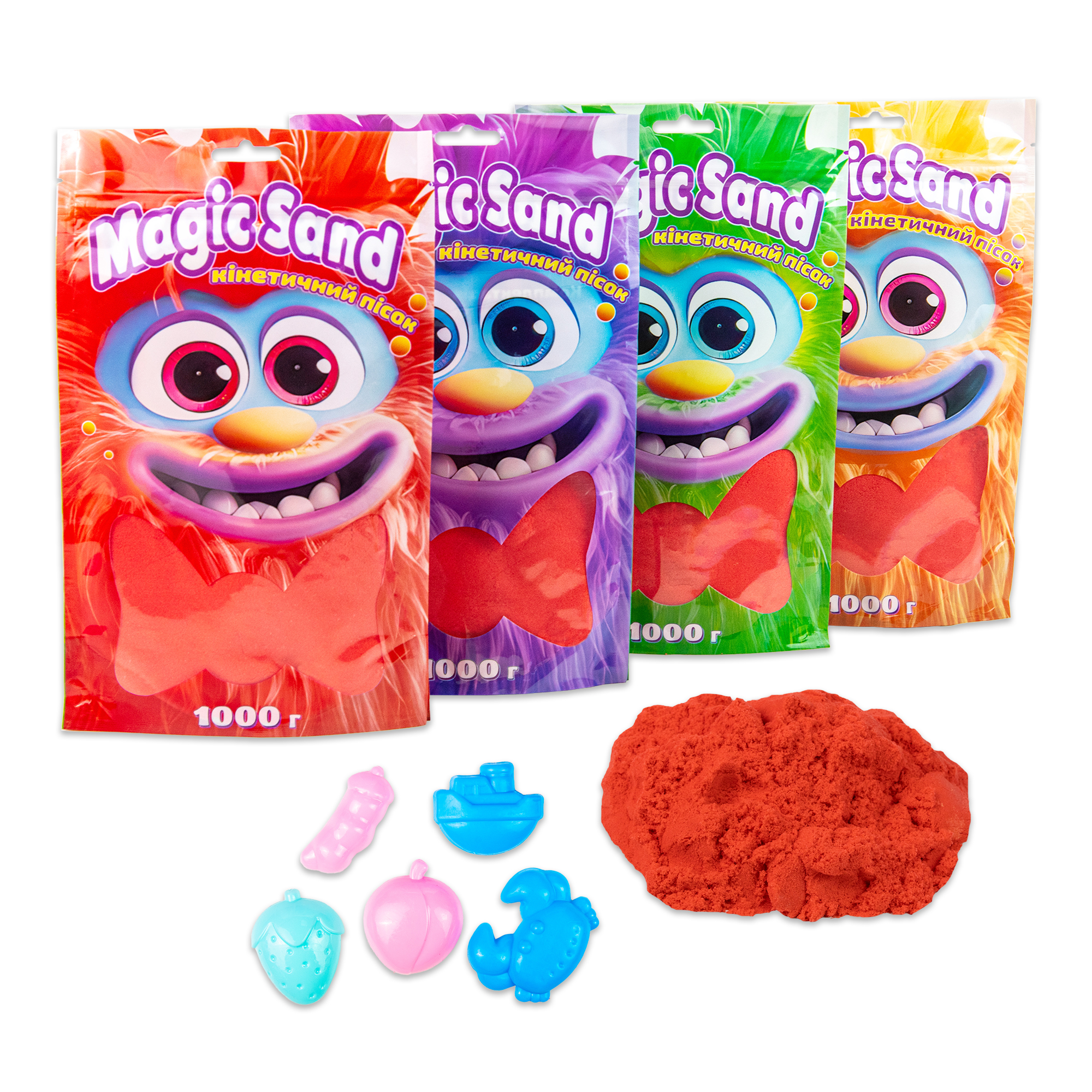 Кінетичний пісок Strateg Magic sand в пакеті 39404-6 червоний, 1 кг