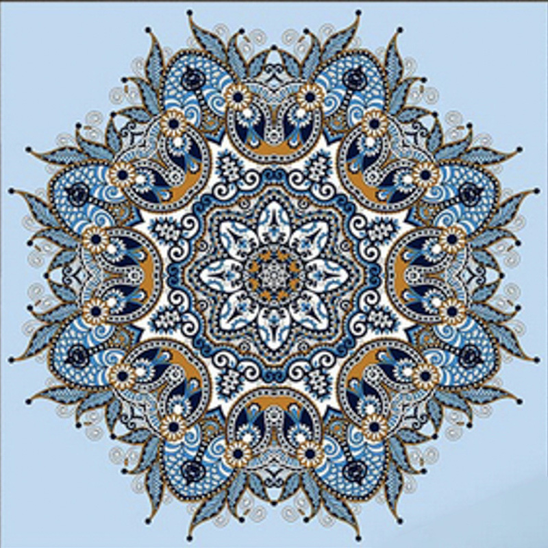 Алмазная мозаика Strateg ПРЕМИУМ Ажурная мандала размером 30х30 см (ME13820)