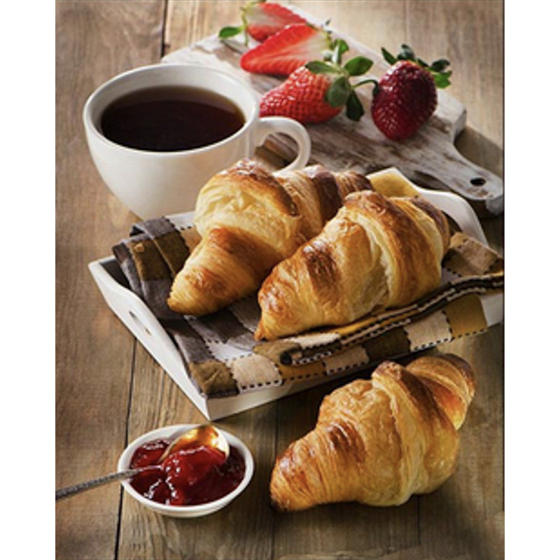 Diamond mosaic Strateg PREMIUM Morning croissants 40x50 cm (SK77374)