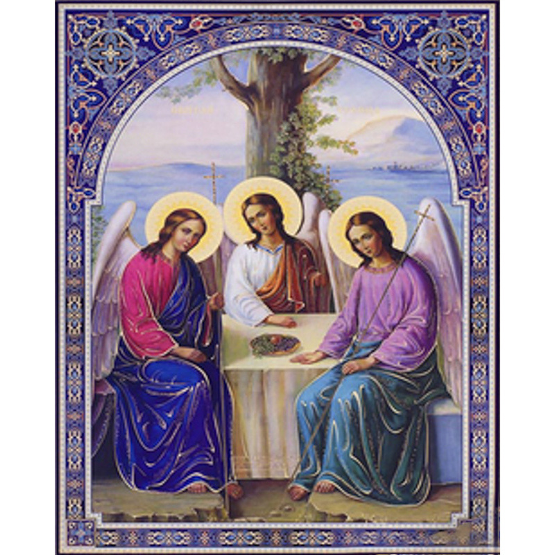 Алмазна мозаїка Strateg ПРЕМІУМ Свята Трійця розміром 40х50 см  (SK86012)