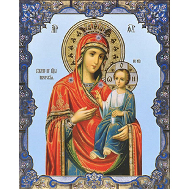 Diamond mosaic Strateg PREMIUM Religion. Theotokos Icon 40x50 cm (SK86015)