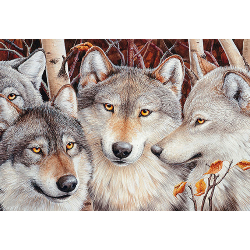 Diamond mosaic Wolf pack size without a subframe 50x65 cm (SGK75702)