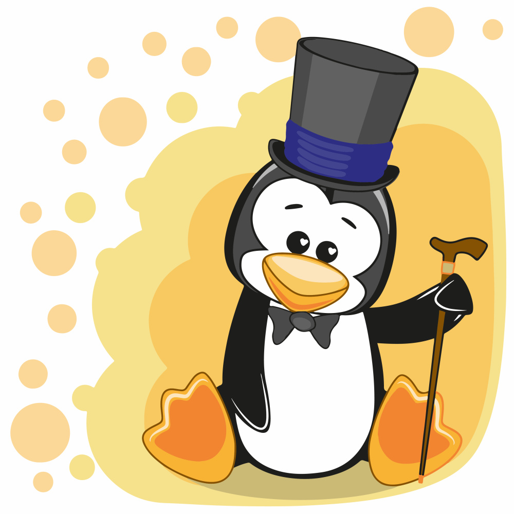 Картина по номерам Strateg ПРЕМИУМ Сказочный пингвин с лаком и с уровнем размером 30х30 см (ES-0828)