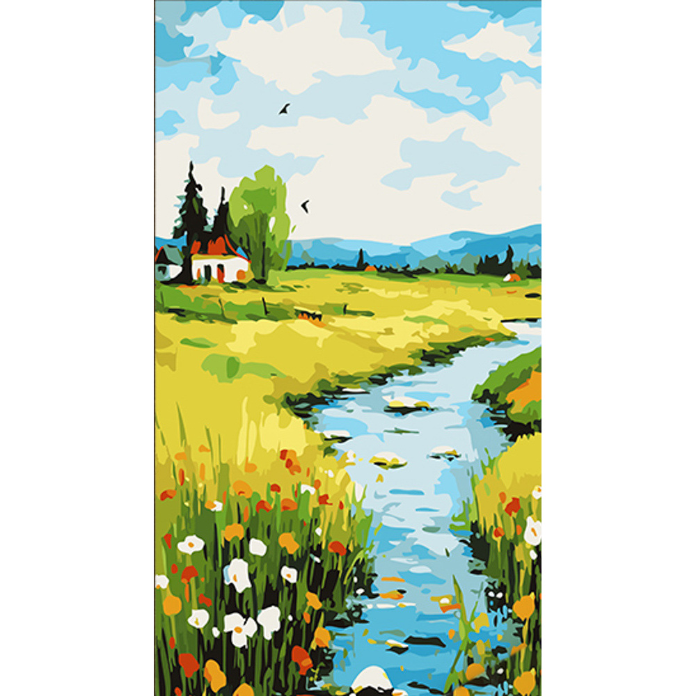 Painting by numbers Strateg miniature painting Summer day 50x25 cm (WW152)