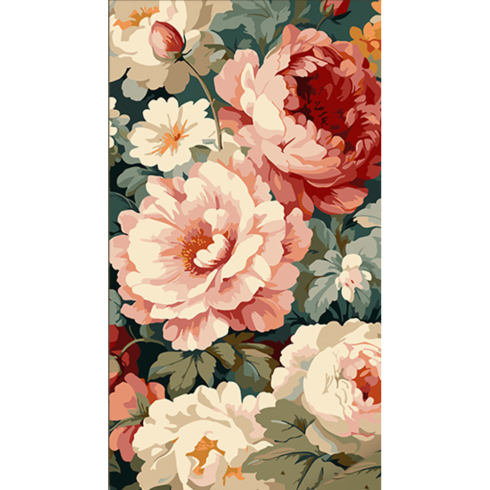 Painting by numbers Strateg Delicate peonies 50x25 cm (WW164)
