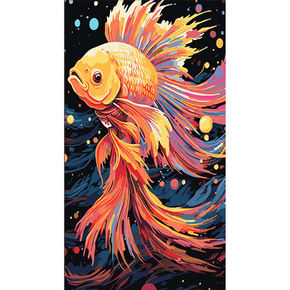 Картина по номерам Strateg Золотая рыбка размером 50х25 см (WW167)