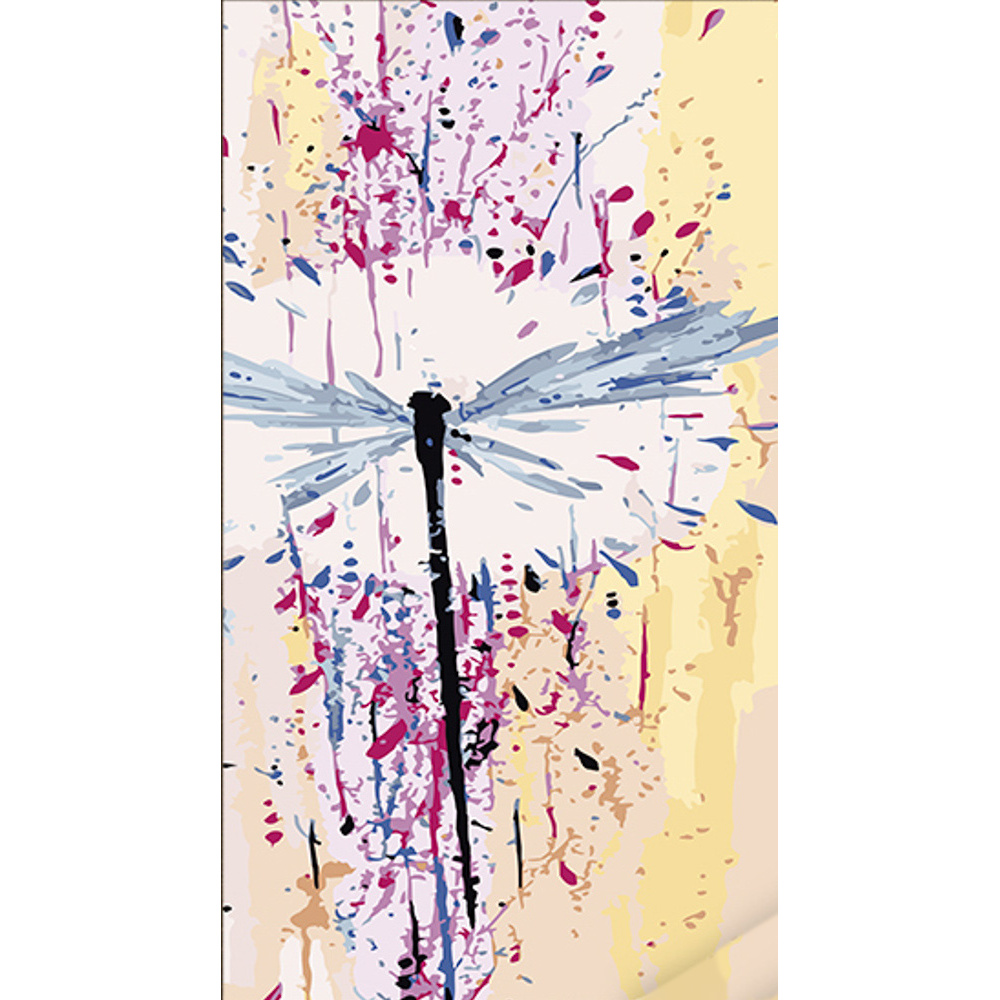 Painting by numbers Strateg Abstract dragonfly 50x25 cm (WW237)