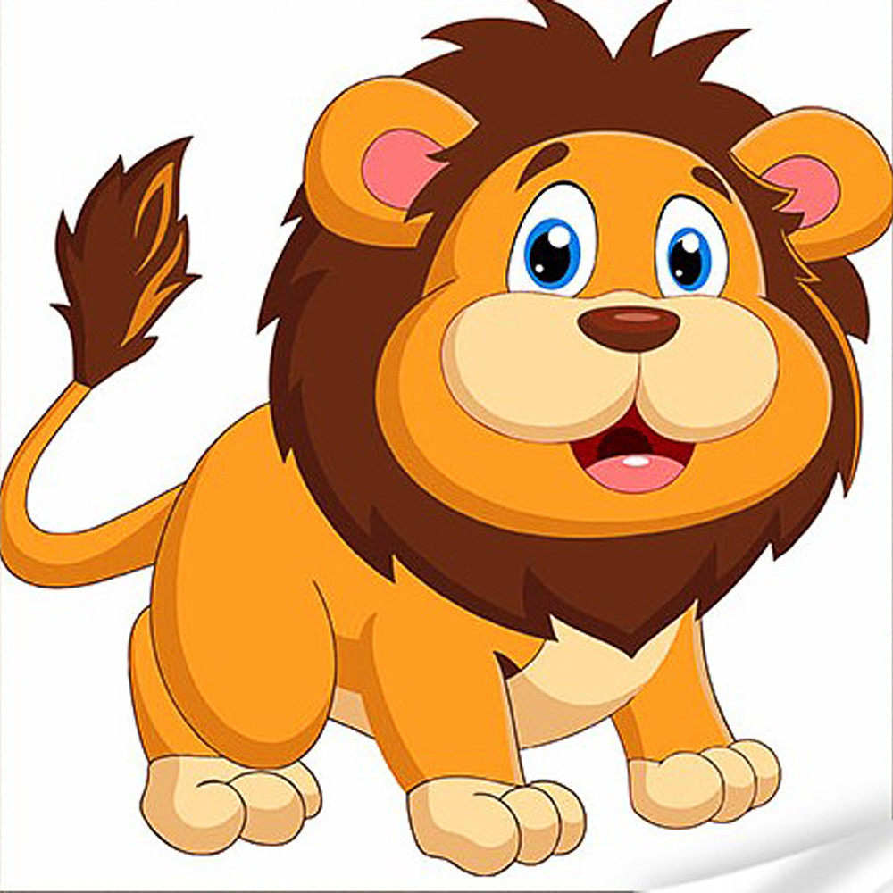 Картина за номерами Strateg ПРЕМІУМ Лев - цар звірів з лаком та з рівнем розміром 30х30 см (ES-0878)
