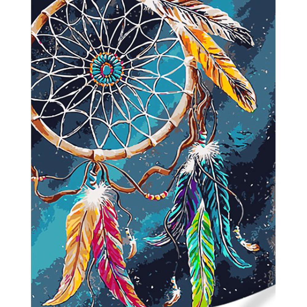 Paint by number Strateg Dream Catcher on a colored background size 40x50 (GS1607)