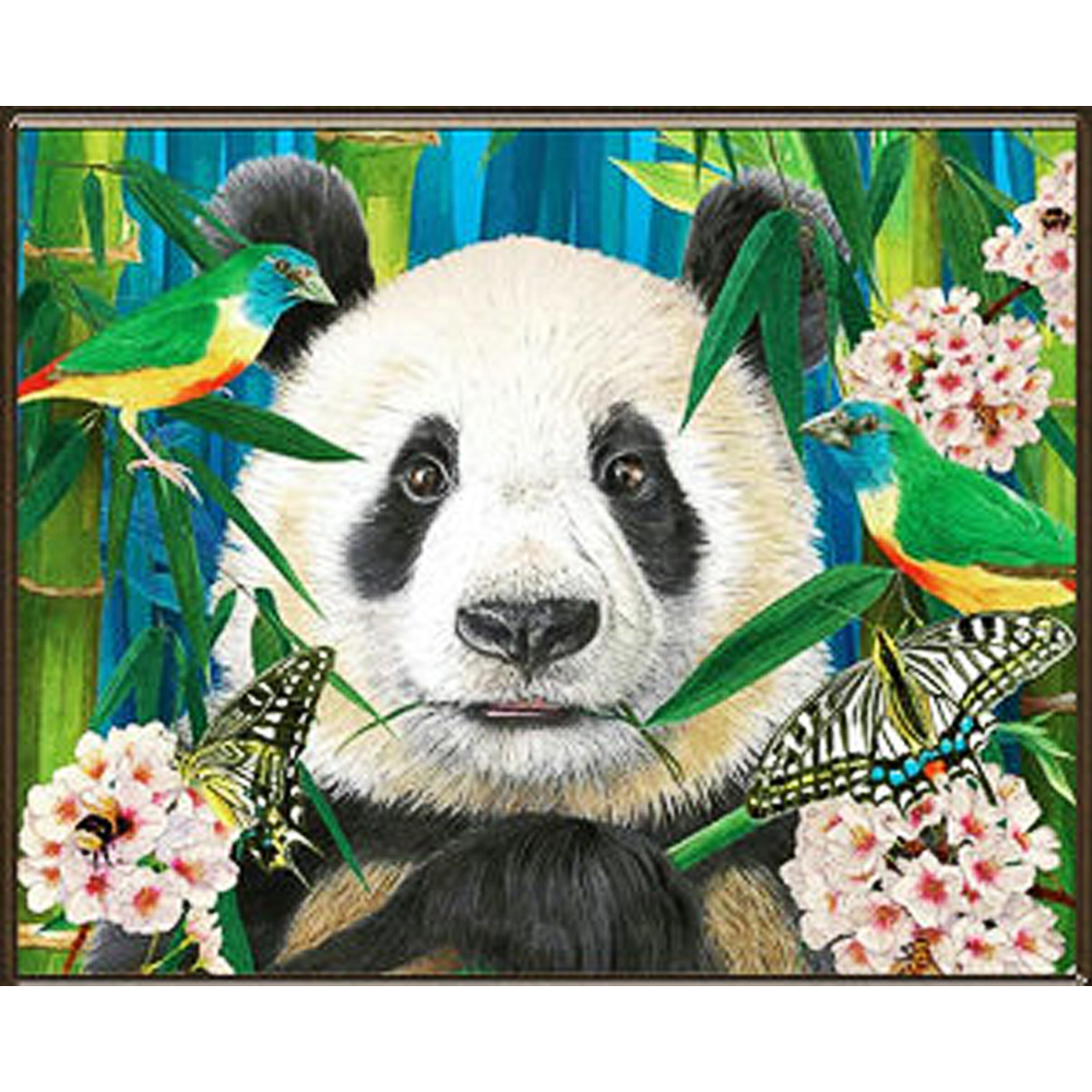 Diamantmosaik Strateg PREMIUM Panda's Paradise Größe 30x40 cm (HEG86898)