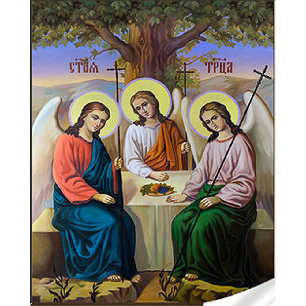 Алмазна мозаїка Strateg ПРЕМІУМ Свята Трійця розміром 30х40 см (GM86046)