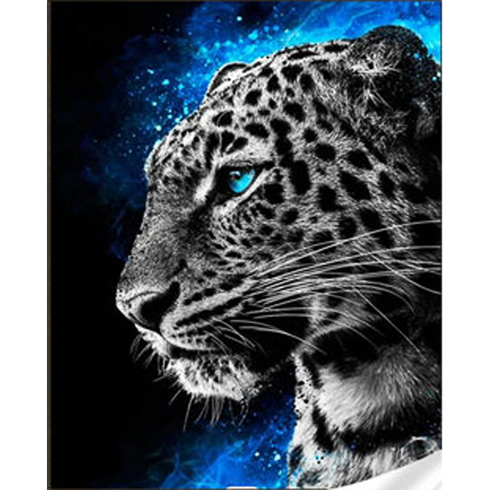Алмазная мозаика Strateg ПРЕМИУМ Величественный леопард размером 30х40 см (GM86852)