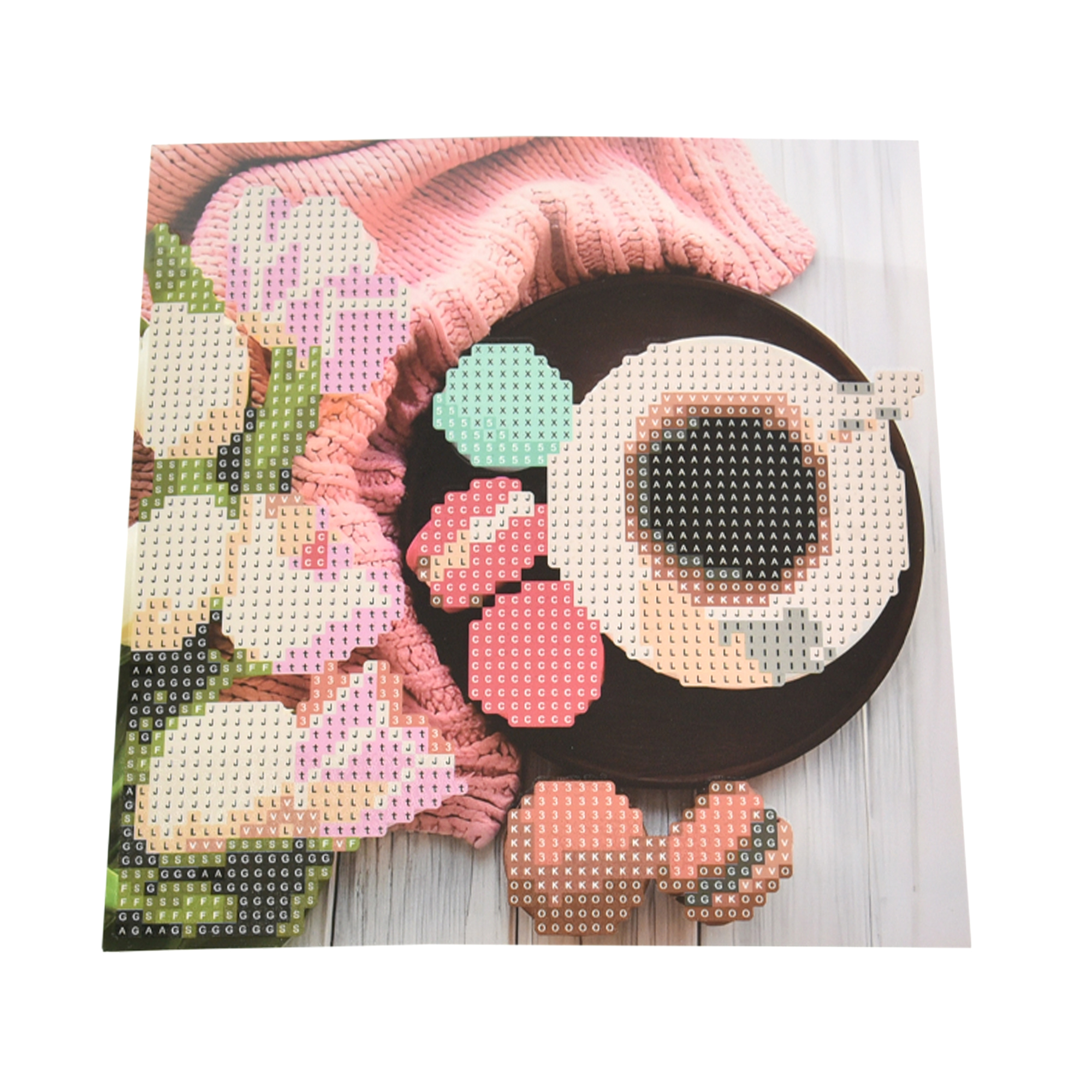Diamond mosaic Strateg PREMIUM Coffee delight on a paper base 18x18 cm (JUB14402)