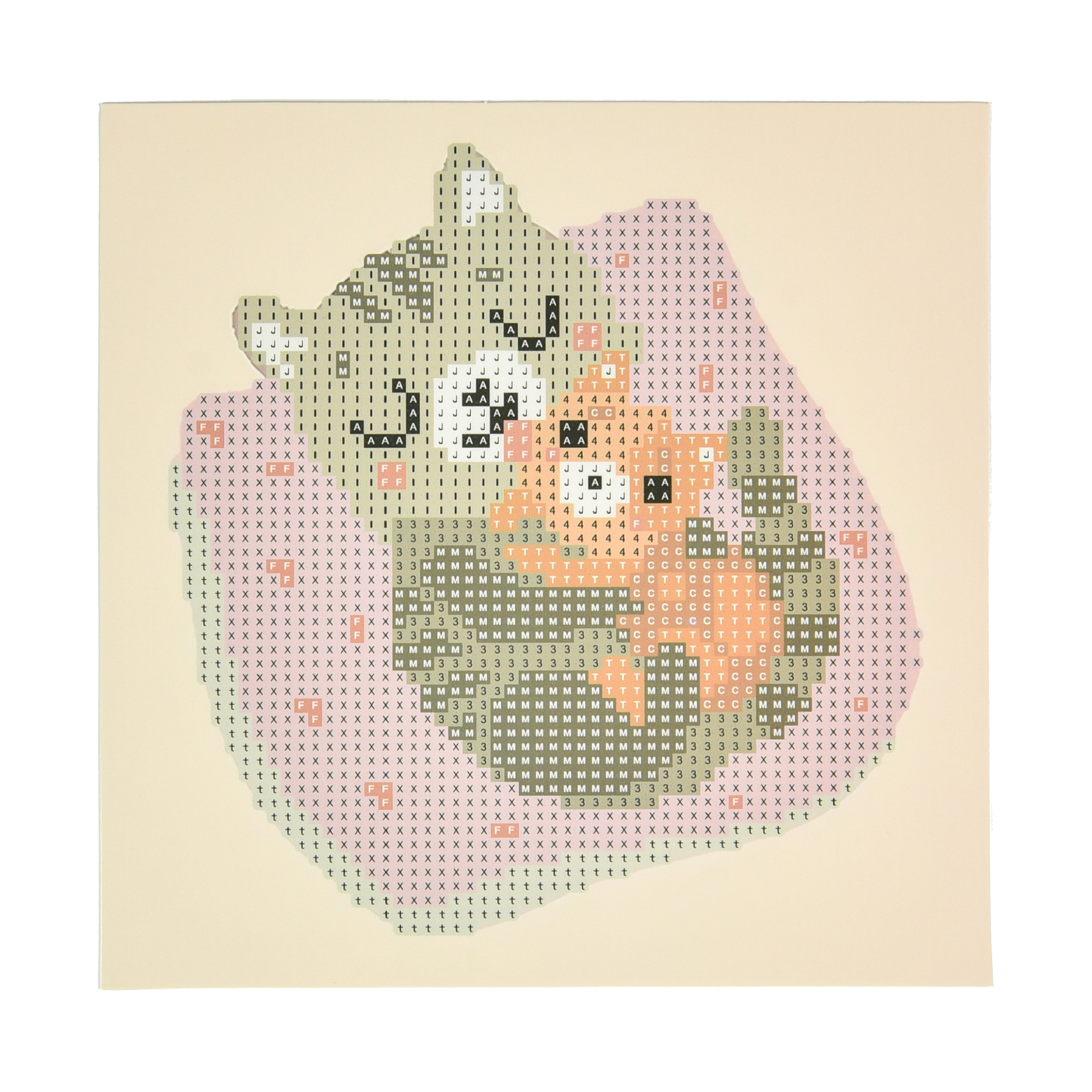 Diamond mosaic Strateg PREMIUM Cat and kitten on a paper base size 18x18 cm (JUB14410)
