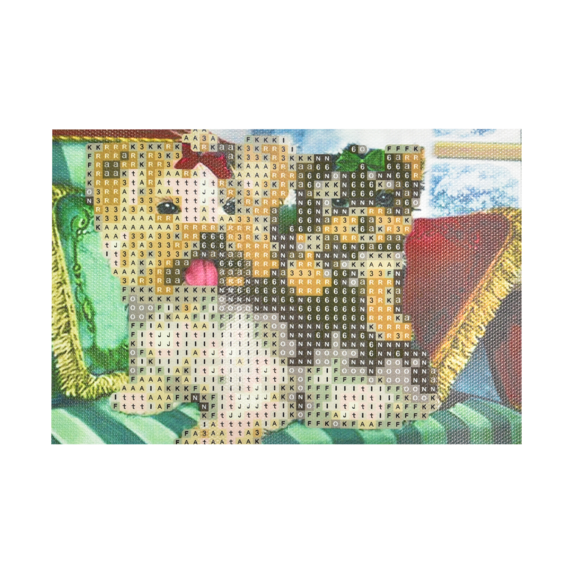 Diamantmosaik Strateg PREMIUM Funny Yorkies Größe 10x15 cm (YAB29541)