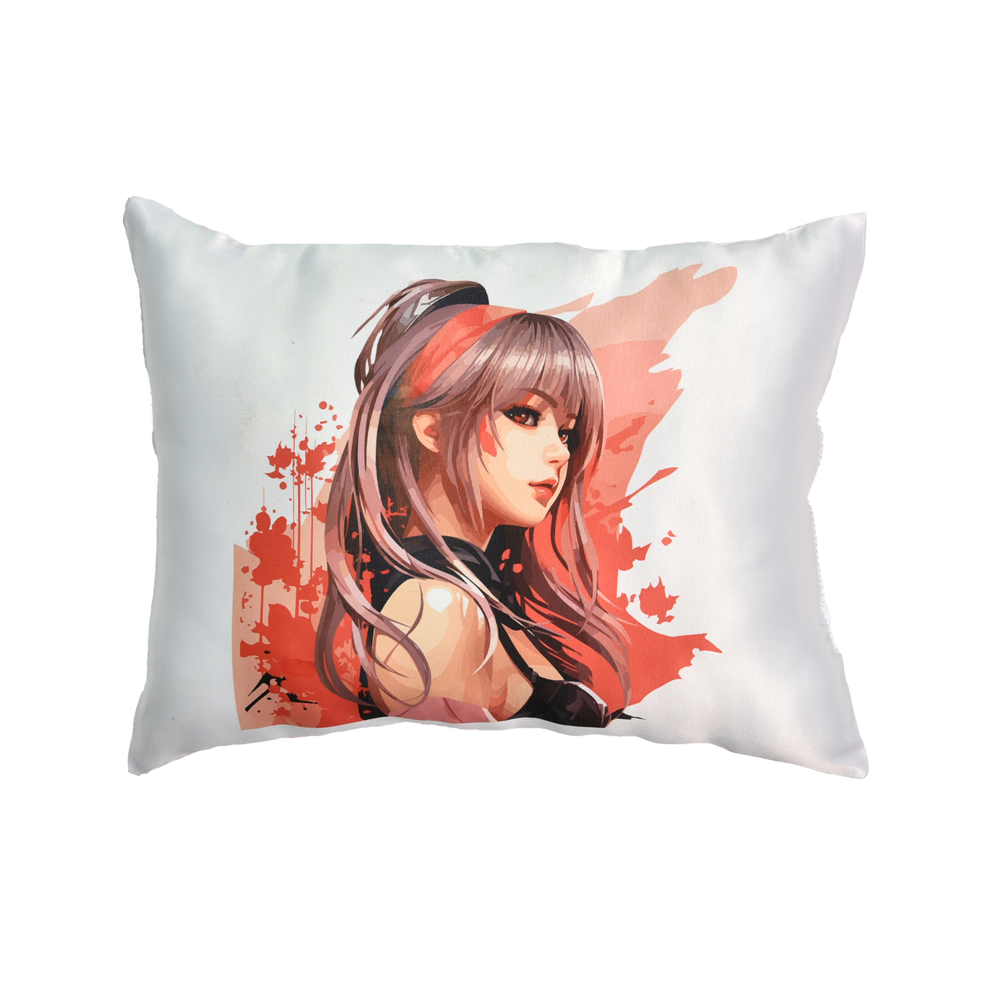 Kissen „Anime Eleganz“ Größe 40*35 cm (schwarz) mit Sublimationsapplikation (60657)