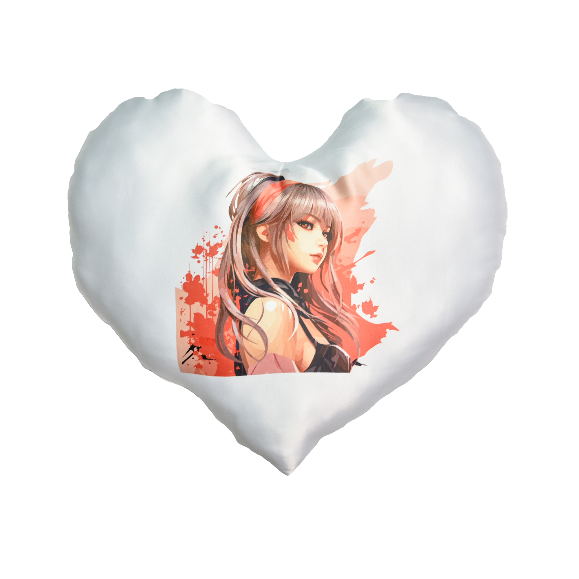 Sublimations-Herzkissen „Anime Grace“ (Pink) (60698)