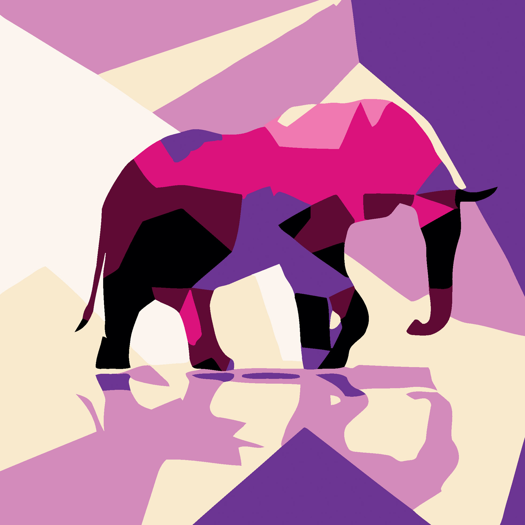 Картина по номерам Strateg Слон в абстракции размером 20х20 см (HH7042)