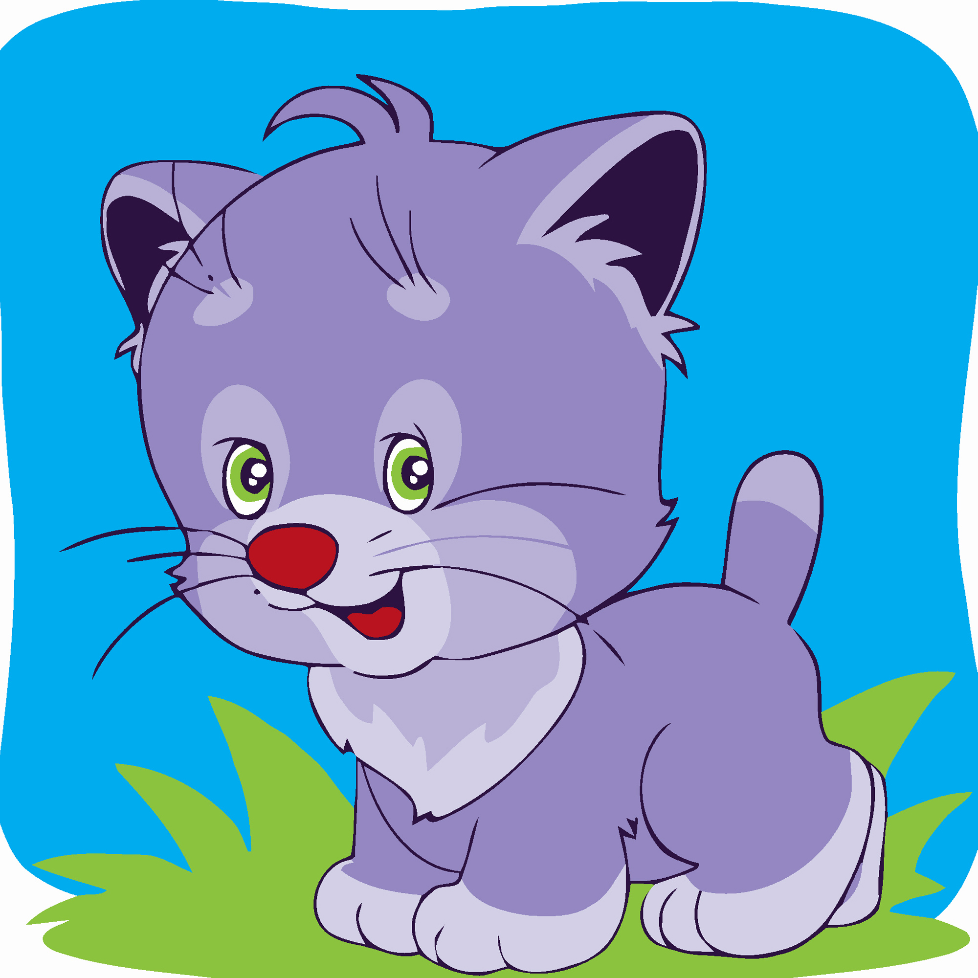 Malen nach Zahlen Strateg Kitten Größe 20x20 cm (HH7058)