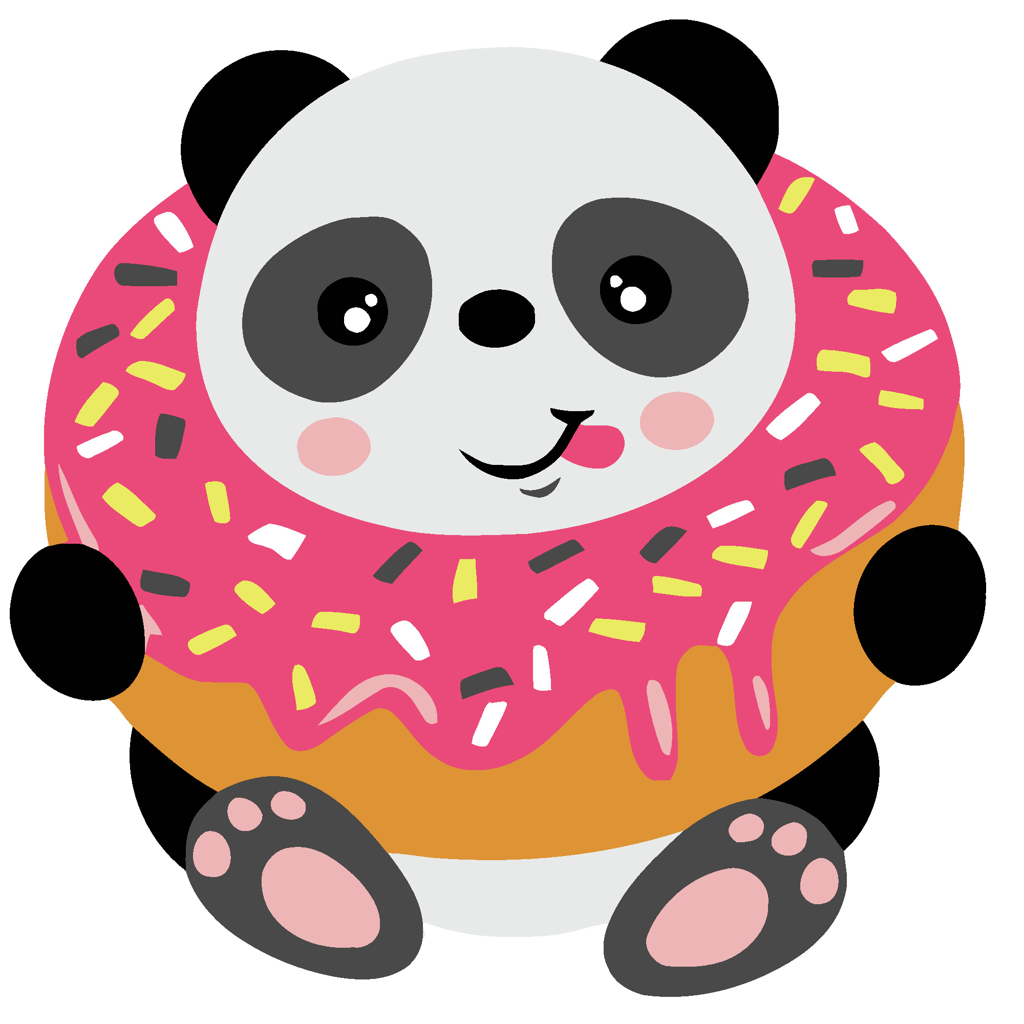 Malen nach Zahlen Strateg Panda mit Donut Größe 20x20 cm (HH7102)