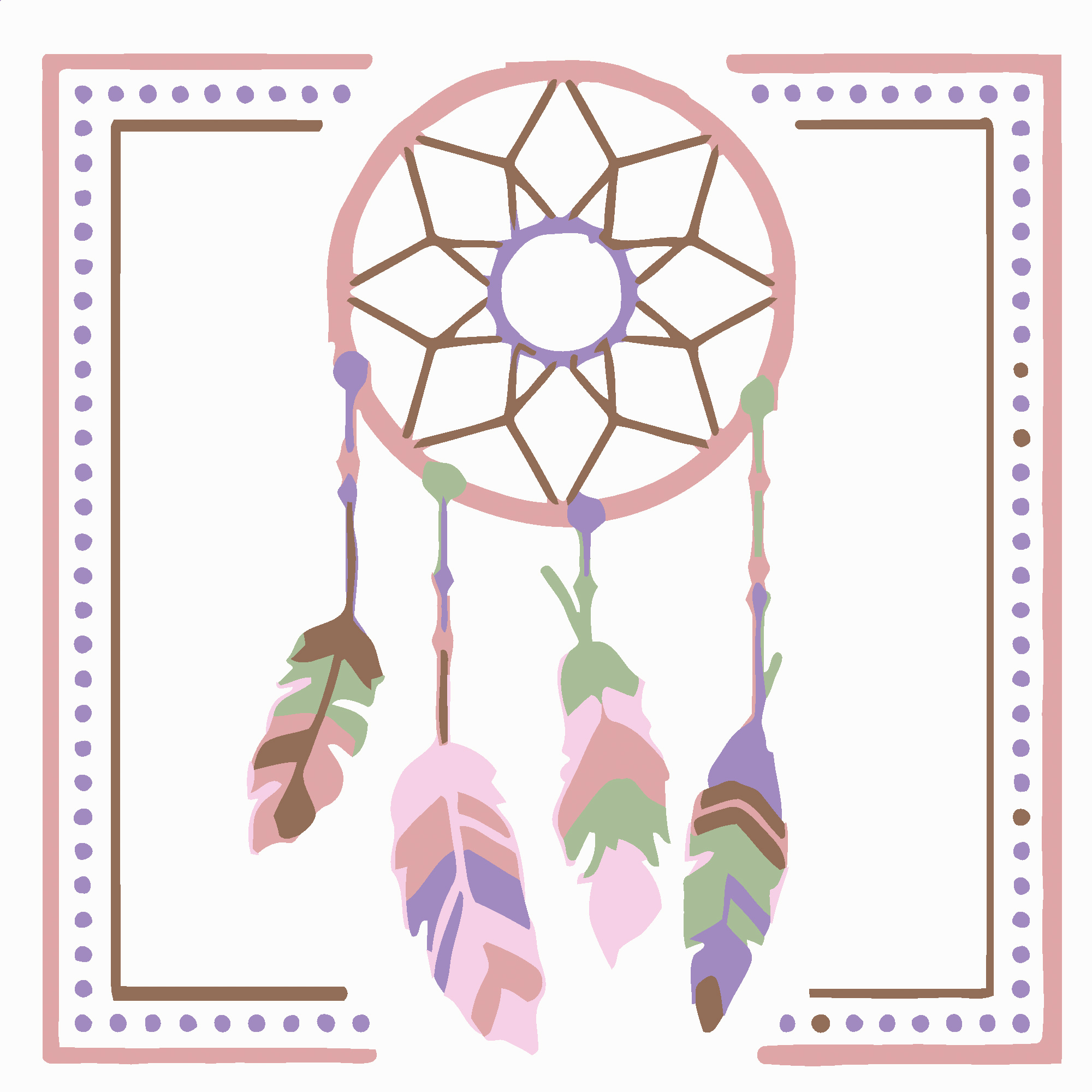 Paint by number Strateg Dream catcher size 20x20 cm (HH7114)