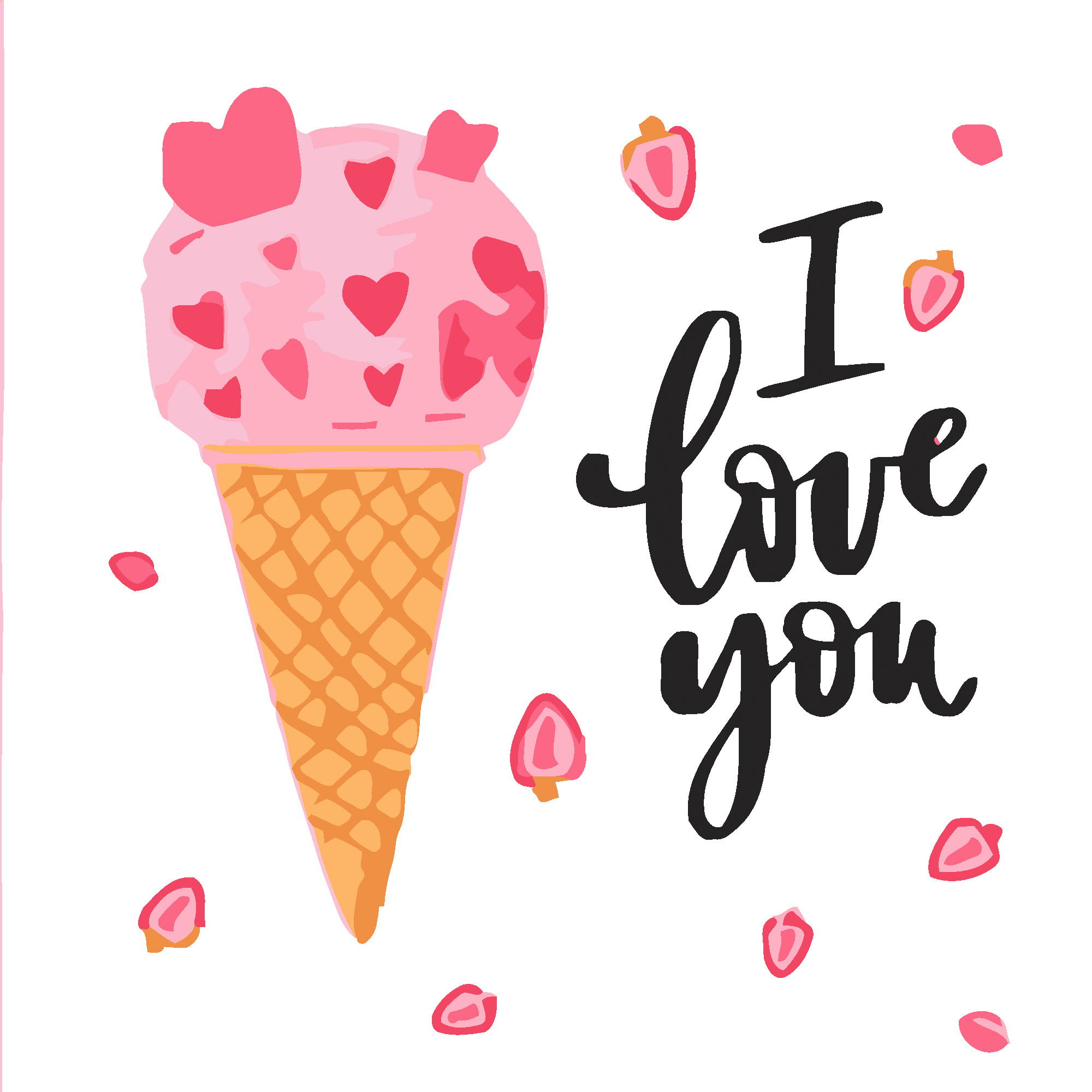 Картина по номерам Strateg Мороженое с любовью размером 20х20 см (HH7125)
