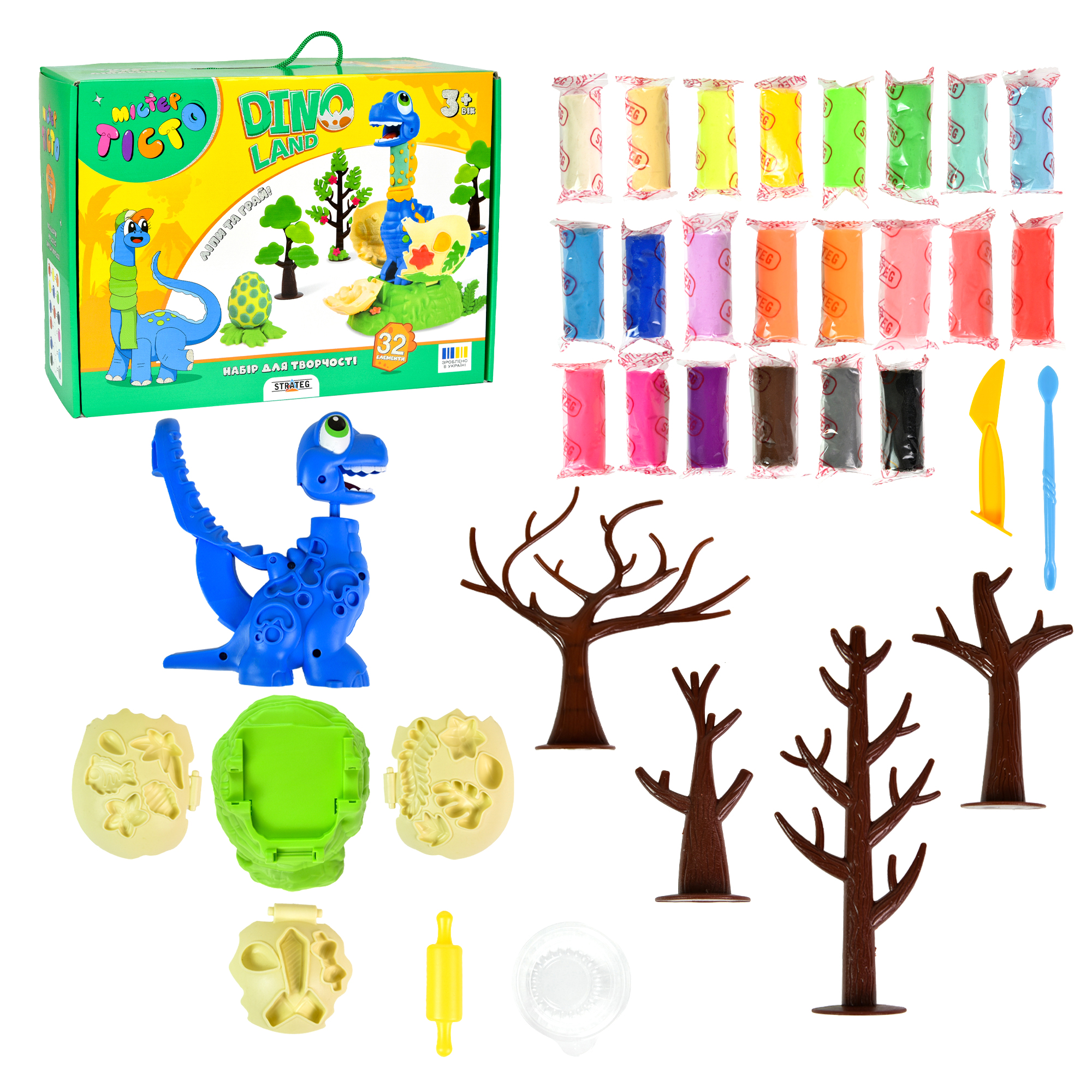 Kreativset Mr. Dough Dino Land Strateg auf Ukrainisch (41035)