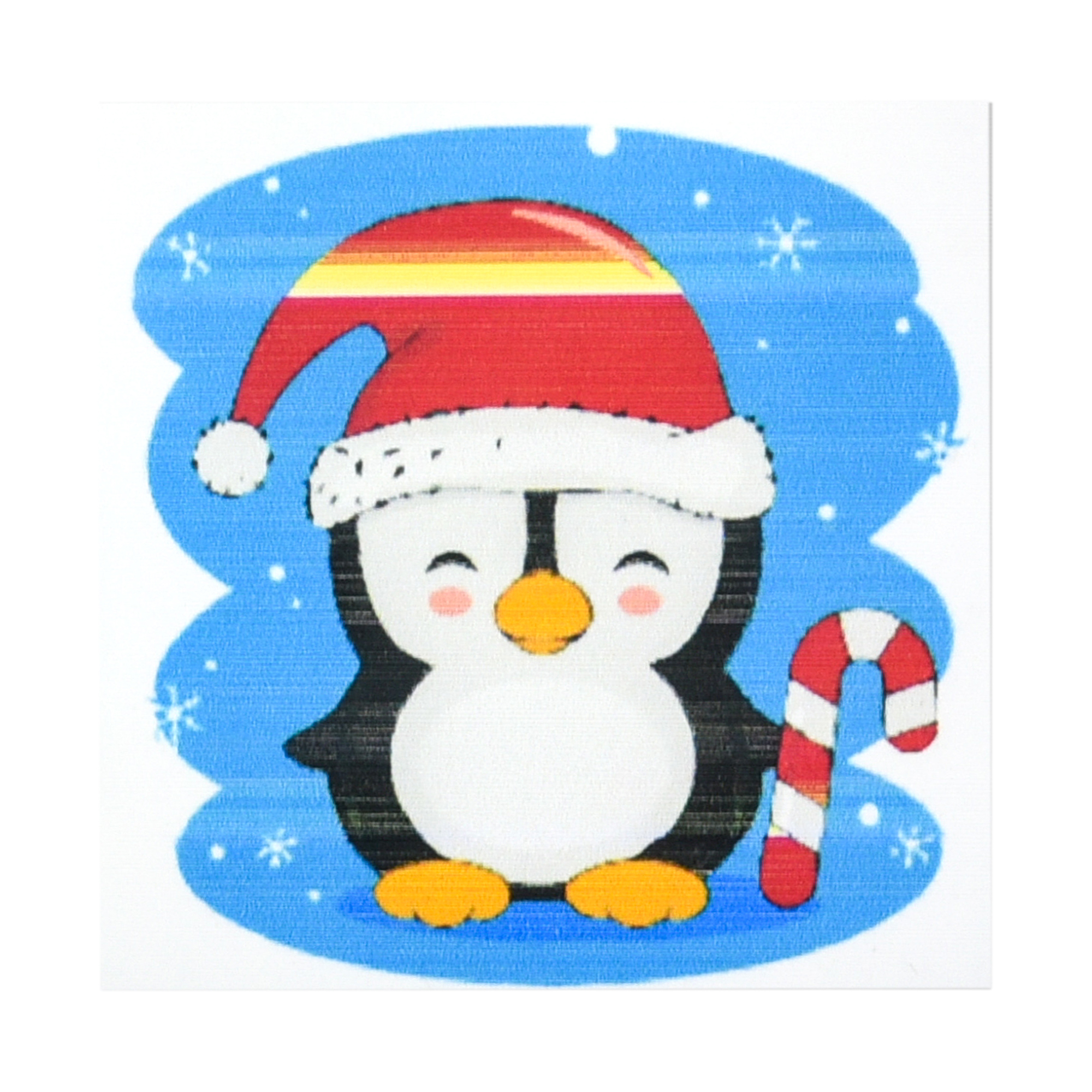 Paint by number Strateg New Year's penguin size 20x20 cm (HH6333)