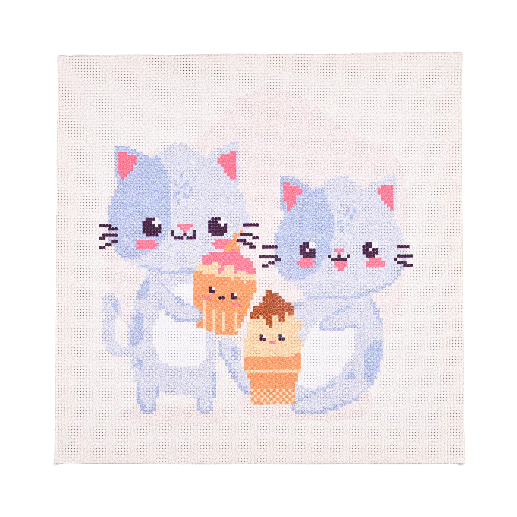 Creative cross-stitch kit Cats with treats Strateg size 30x30 cm (AX-311)