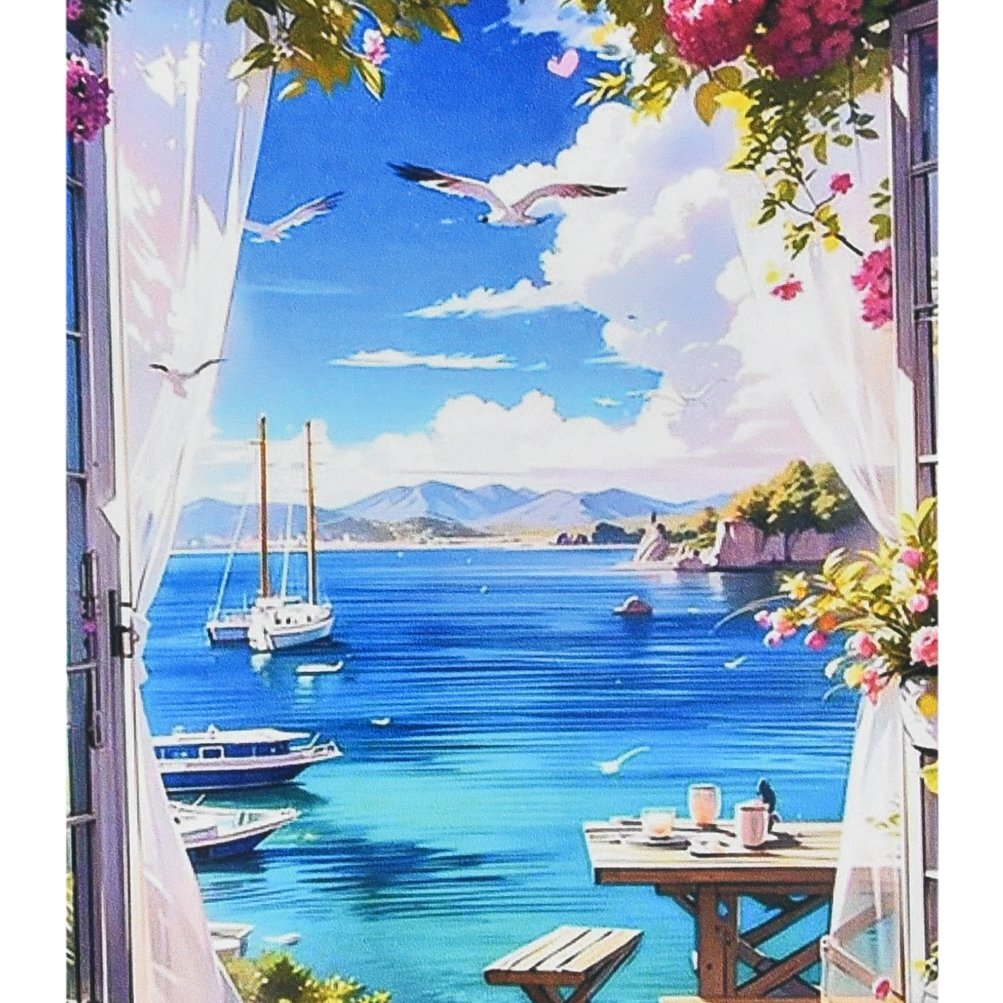 Diamond mosaic Strateg PREMIUM Corner of peace size 40x50 cm (SK88212)