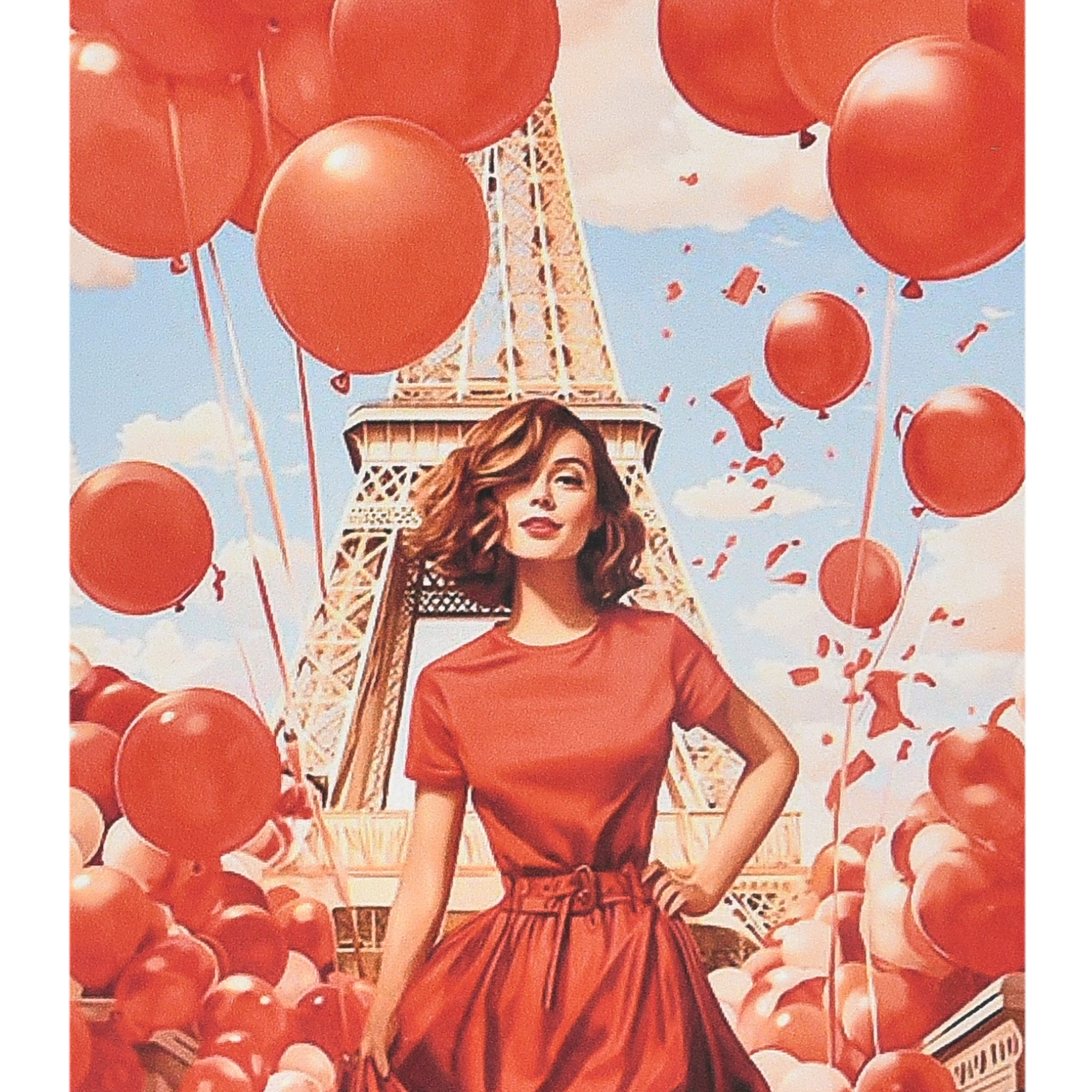 Diamond mosaic Strateg PREMIUM Bright moment in Paris size 40x50 cm (SK88254)