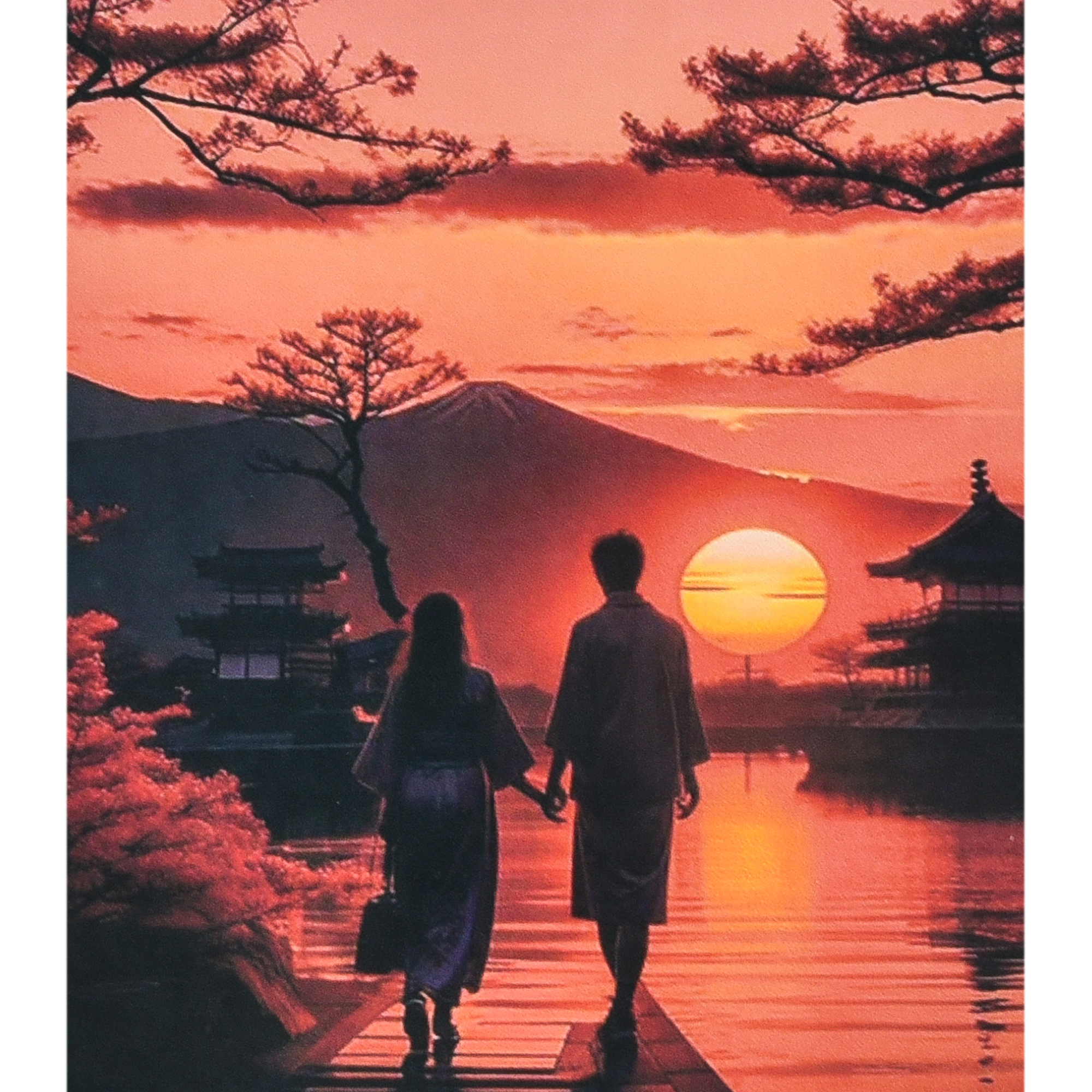 Diamond mosaic Strateg PREMIUM A moment at sunset size 40x50 cm (SK88257)