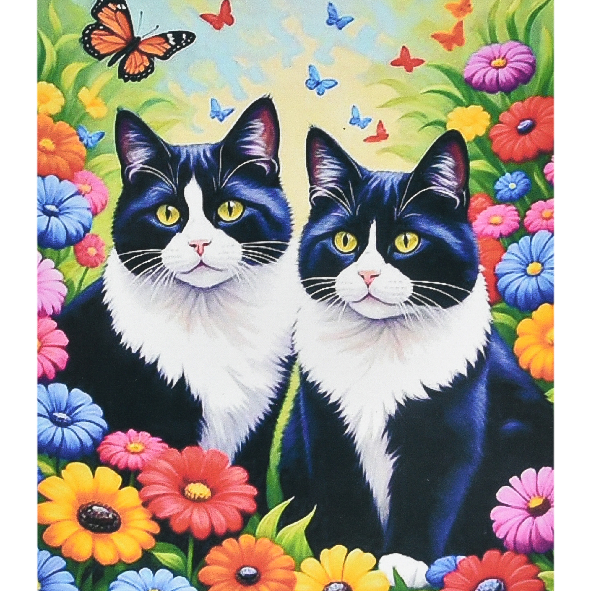 Diamond mosaic Strateg PREMIUM Cats among colors size 40x50 cm (SK88273)