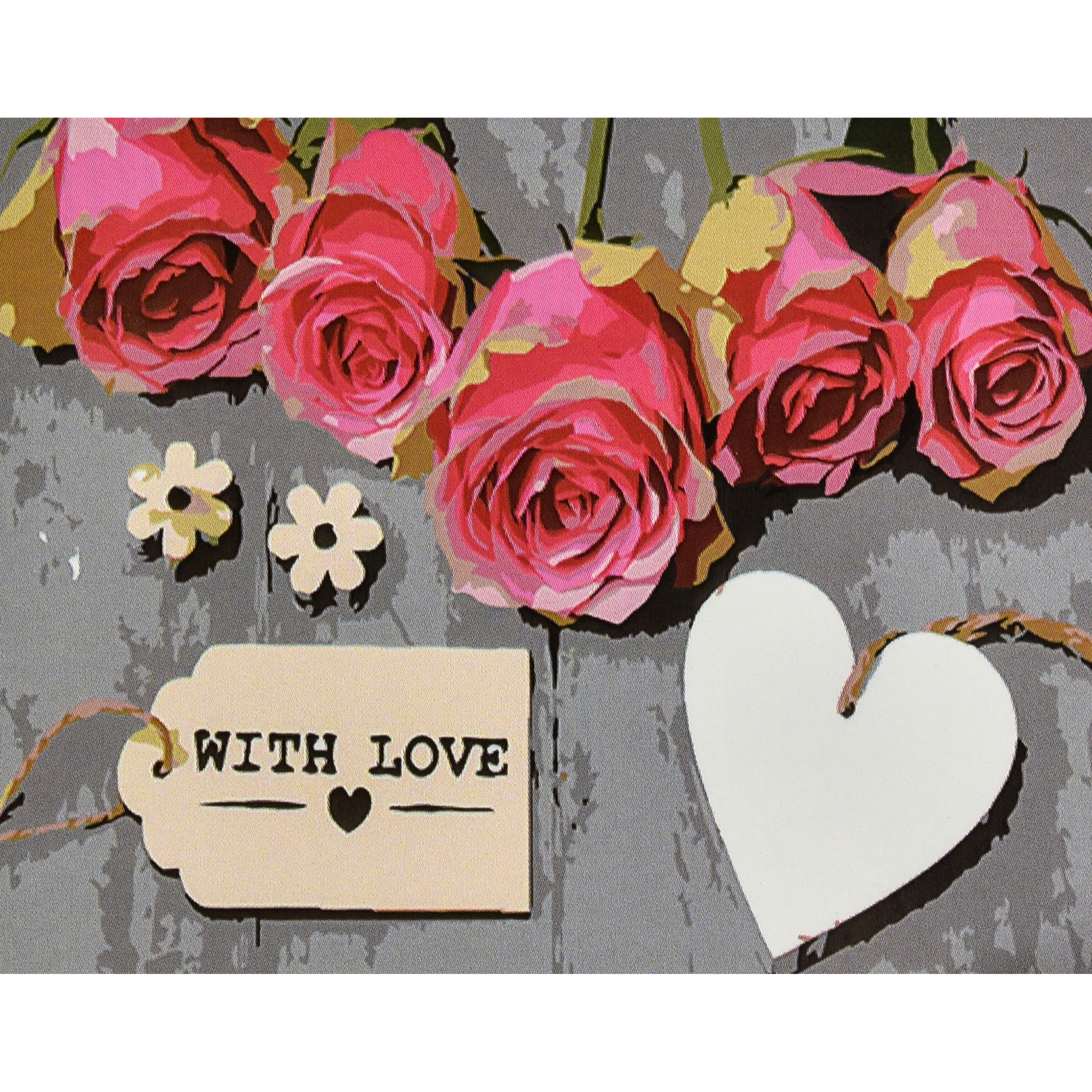 Malen nach Zahlen Strateg PREMIUM Mit Liebe, Größe 30 x 40 cm (SS1154)